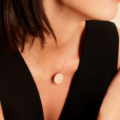 Histoire d'Or Collier Pastille Gravable Or Rose