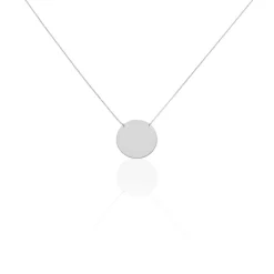 Histoire d'Or Collier Pastille Gravable Or Blanc