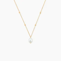 Histoire d'Or Collier Pearly Or Jaune Perle De Culture