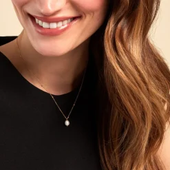 Histoire d'Or Collier Pearly Or Jaune Perle De Culture