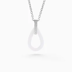 Histoire d'Or Collier Peer Argent Blanc Oxyde De Zirconium