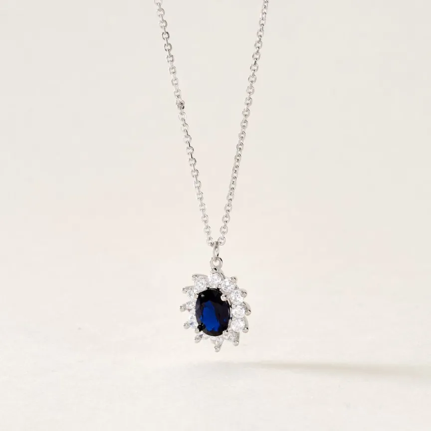 Collier Perez Argent Blanc Oxyde De Zirconium-Histoire d'Or Clearance