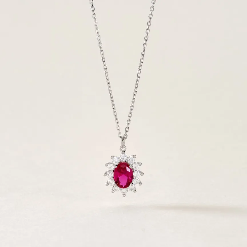 Collier Perez Argent Blanc Oxyde De Zirconium-Histoire d'Or Discount