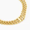 Histoire d'Or Collier Perles Solaires Acier Jaune