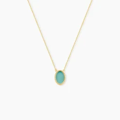 Histoire d'Or Collier Pernia Or Jaune Amazonite