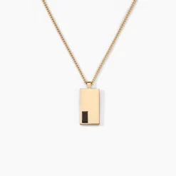 Histoire d'Or Collier Plaqué Or Jaune Francesco Onyx Noir