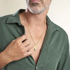 Histoire d'Or Collier Plaqué Or Jaune Francesco Onyx Noir