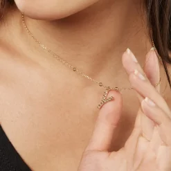 Histoire d'Or Collier Plaqué Or Jaune Lettra