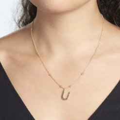 Histoire d'Or Collier Plaqué Or Jaune Lettra