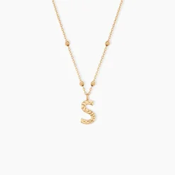 Histoire d'Or Collier Plaqué Or Jaune Lettra