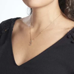 Histoire d'Or Collier Plaqué Or Jaune Lettra