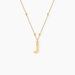 Histoire d'Or Collier Plaqué Or Jaune Lettra