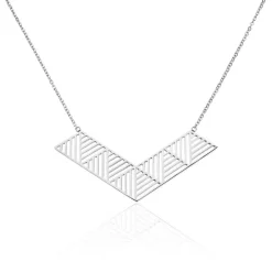 Collier Plastron Abby Acier Blanc-Histoire d'Or New