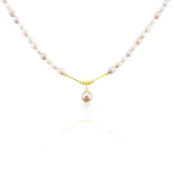 Histoire d'Or Collier Poire Or Jaune Perle De Culture