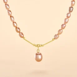 Histoire d'Or Collier Poire Or Jaune Perle De Culture