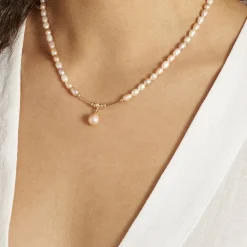 Histoire d'Or Collier Poire Or Jaune Perle De Culture