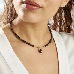 Histoire d'Or Collier Poire Or Jaune Perle De Culture