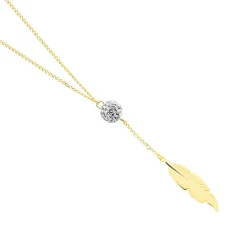 Histoire d'Or Collier Powoo Or Jaune Strass