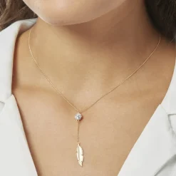 Histoire d'Or Collier Powoo Or Jaune Strass