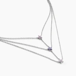 Collier Purple Bloom Argent Blanc Oxyde De Zirconium-Histoire d'Or Discount
