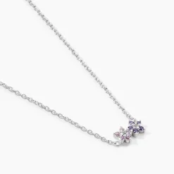 Collier Purple Bloom Argent Blanc Oxyde De Zirconium-Histoire d'Or Discount