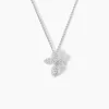 Histoire d'Or Collier Radiant Bloom Argent Blanc Oxyde