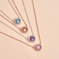 Histoire d'Or Collier Rio Copacabana Argent Rose Oxyde De Zirconium