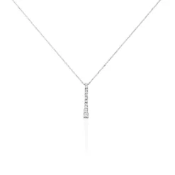 Histoire d'Or Collier Riviera Or Blanc Diamant
