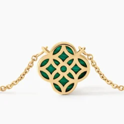 Histoire d'Or Collier Rosalite Or Jaune Malachite