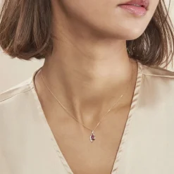 Histoire d'Or Collier Sagesse Or Jaune Rubis Et Diamant