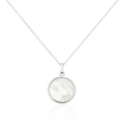 Histoire d'Or Collier Saül Argent Blanc Nacre