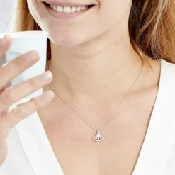 Collier Sarita Argent Blanc Oxyde De Zirconium-LAETIZIA