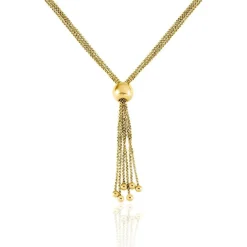 Histoire d'Or Collier Sautoir Acier Doré Nanaia