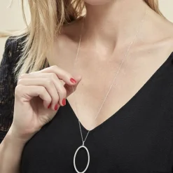 Histoire d'Or Collier Sautoir Argent Georgy Oxydes De Zirconium