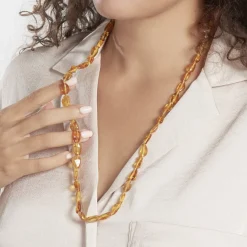 Histoire d'Or Collier Sautoir Cososus Ambre