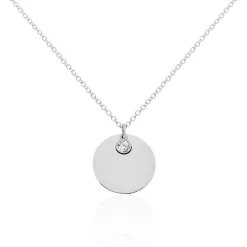 Histoire d'Or Collier Sautoir Paula Argent Blanc Oxyde De Zirconium