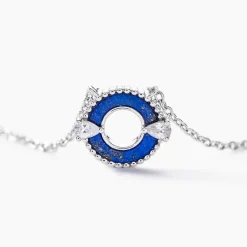 Collier Serafine Argent Blanc Lapis Lazuli Oxyde-Histoire d'Or Hot