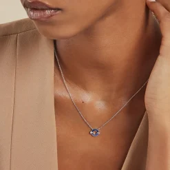 Collier Serafine Argent Blanc Lapis Lazuli Oxyde-Histoire d'Or Hot