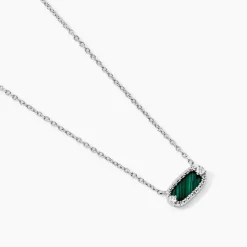 Collier Serafine Argent Blanc Malachite Oxyde De Zirconium-Histoire d'Or Discount