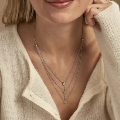 Histoire d'Or Collier Shanene Argent Blanc Oxyde De Zirconium