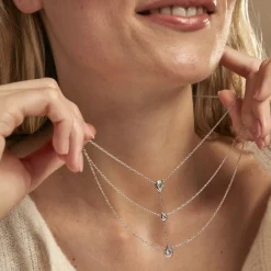 Histoire d'Or Collier Shanene Argent Blanc Oxyde De Zirconium