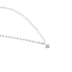 Histoire d'Or Collier Shelah Argent Blanc Perle De Culture Oxyde De Zirconium