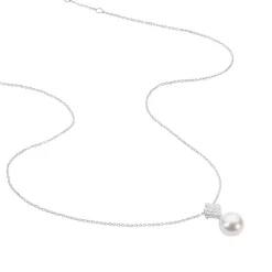 Histoire d'Or Collier Shirine Argent Blanc Perle De Culture Et Oxyde De Zirconium