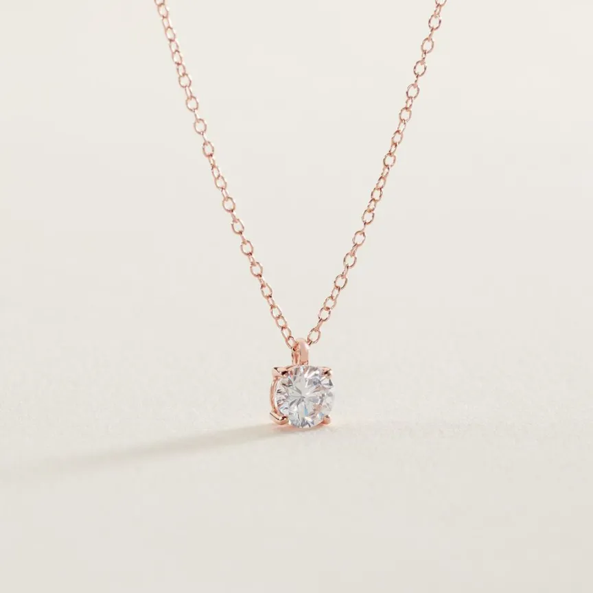 Collier Solitaire Argent Rose Lylwenn Oxyde De Zirconium-Histoire d'Or Online