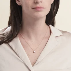 Collier Solitaire Argent Rose Lylwenn Oxyde De Zirconium-Histoire d'Or Online