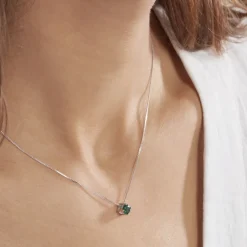 Collier Solitaire Argent Blanc Rio Santa Teresa Oxyde De Zirconium-Histoire d'Or Discount