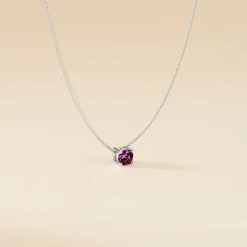 Histoire d'Or Collier Solitaire Argent Blanc Rio Santa Teresa Oxyde De Zirconium