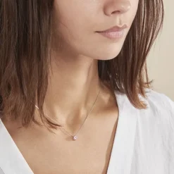 Histoire d'Or Collier Solitaire Argent Blanc Rio Santa Teresa Oxyde De Zirconium