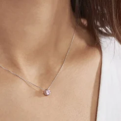 Histoire d'Or Collier Solitaire Argent Blanc Rio Santa Teresa Oxyde De Zirconium