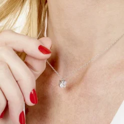 Histoire d'Or Collier Solitaire Argent Lyanna